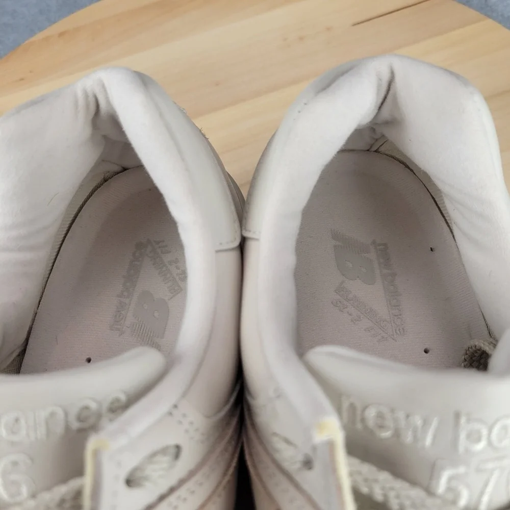 New Balance 576 Made‎ in England Mens 7.5 Off White Leather Sneakers OU576OW